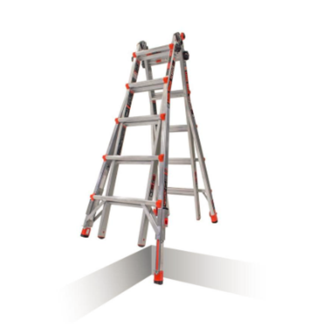 Little Giant Ladders Leveler Aluminum 22-ft Reach Type 1A - 300 lbs. Capacity Telescoping Multi-Position Ladder