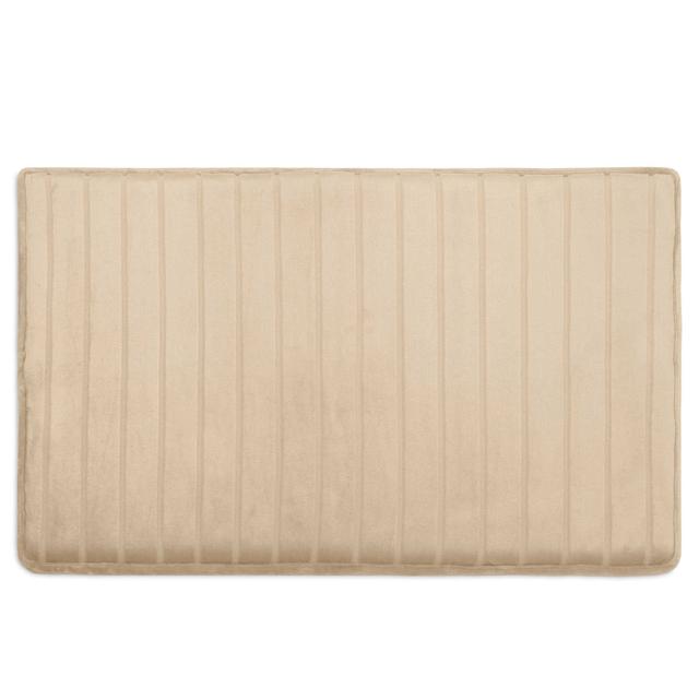 Microdry® Ultimate Luxury SoftLux™ 17-Inch x 24-Inch Memory Foam Bath Mat in Canvas