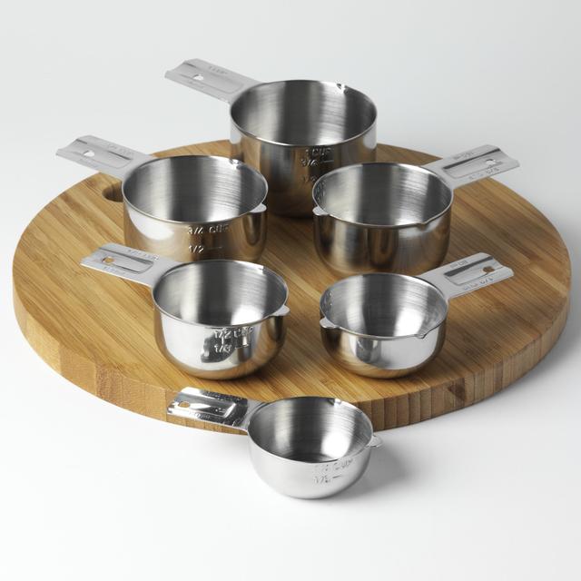Measuring Cups Stainless Steel 6 Piece Stackable Set by KitchenMade