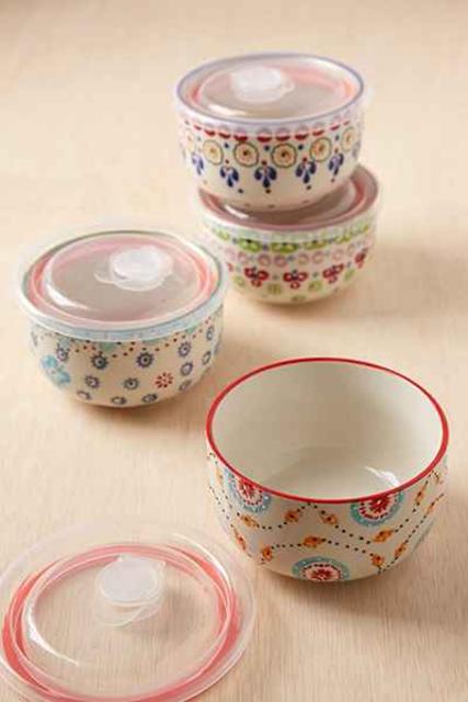 Ceramic Food Storage Bowls Set
