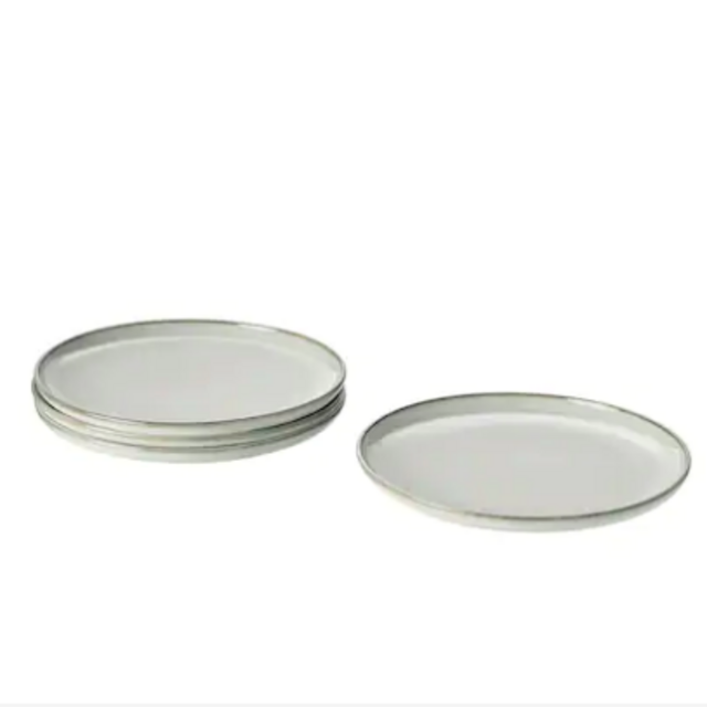 GLADELIG Plate, gray 10" - 4 pack