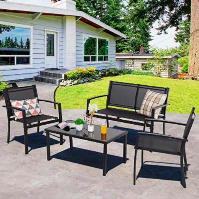 Patio Furniture Set Black