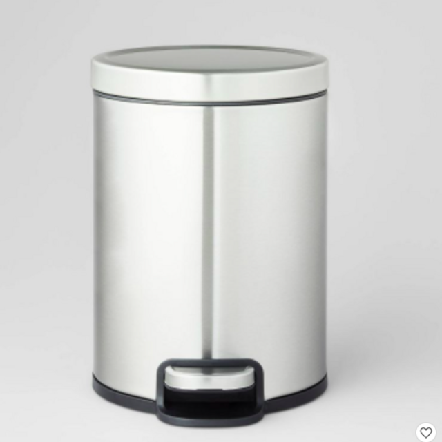 5L Round Step Trash Can - Brightroom™ SILVER