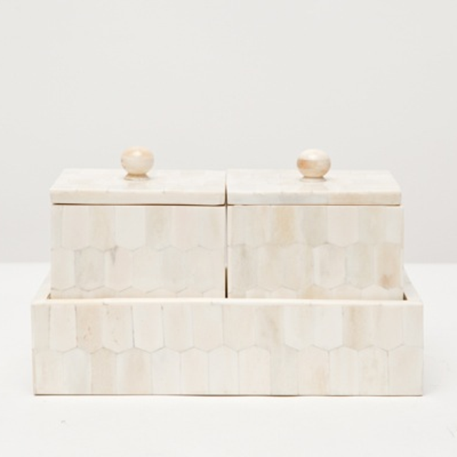 Jaipur Bone Tray and Boxes Set