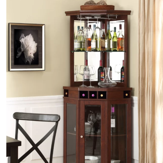 Mahogany Ashfield Bar with Wine Storage