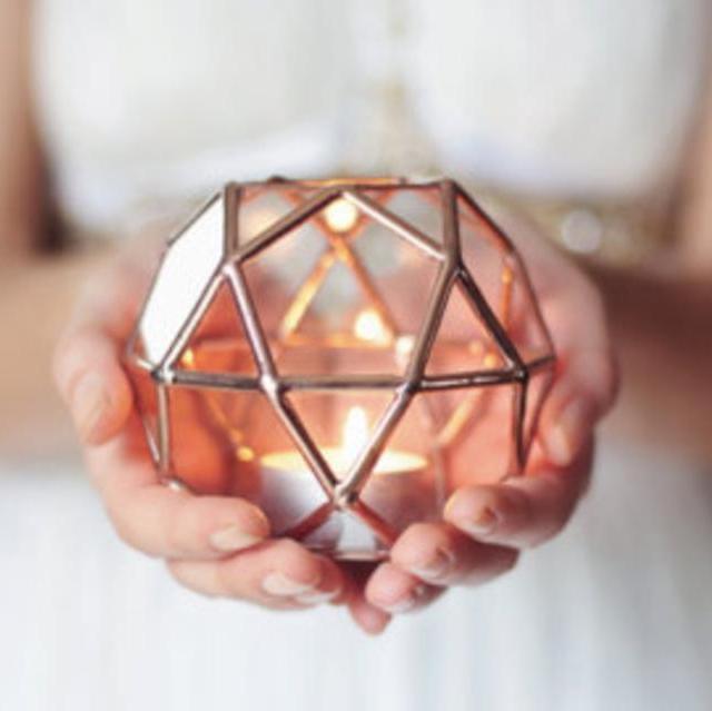 geometric candle holder