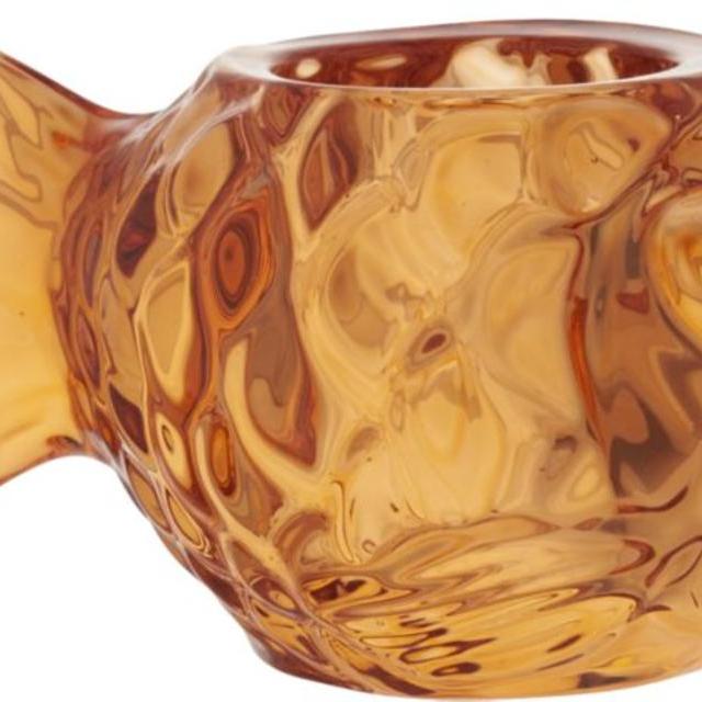 fin tea light candle holder