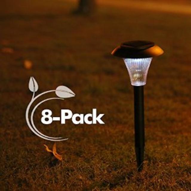 solar powered LED pathway lights (set of 8)