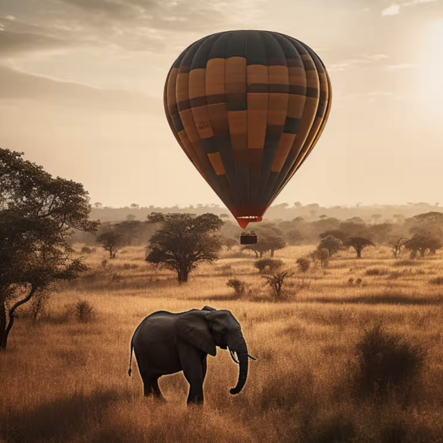 Hot Air Balloon Ride Above the Serengeti