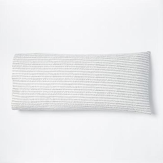 Organic Hand Drawn Stripe King Pillow Case, Set of 2, Feather Gray