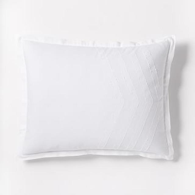 Roar + Rabbit Zig Zag Texture Standard Sham, White