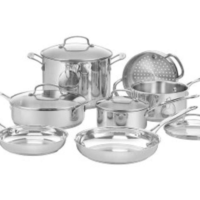 Cuisinart 77-11G Chef's Classic Stainless 11-Piece Cookware Se