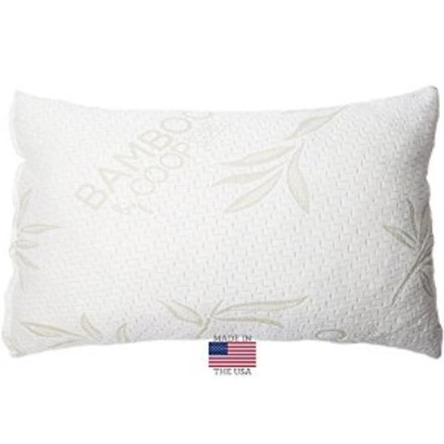 Shredded Memory Foam Pillow with Viscose Rayon Cover derived from Bamboo - Coop Home Goods - Made in USA - QUEEN