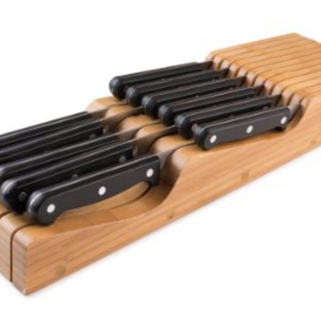 Bellemain Bamboo in Drawer Knife Block , Knife Organizer
