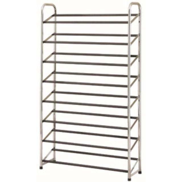 Style Selections 30 Pair Chrome/Black Coated Metal Shoe Rack