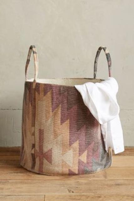 Handpainted Dusk Basket