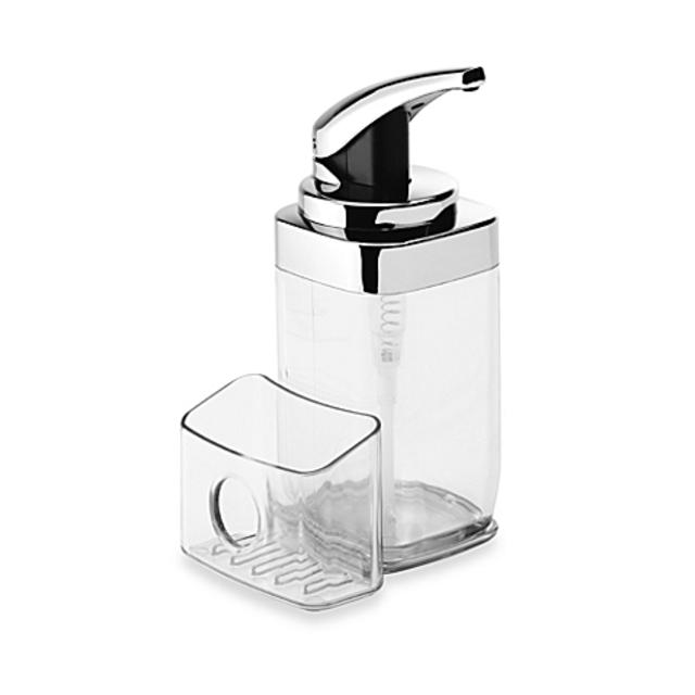 simplehuman® 22-Fluid Ounce Square Push Dish Soap Pump with Caddy
