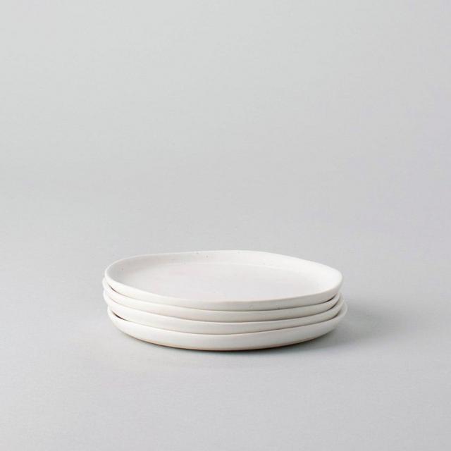 Speckled White Dessert Plates (Set of 4)