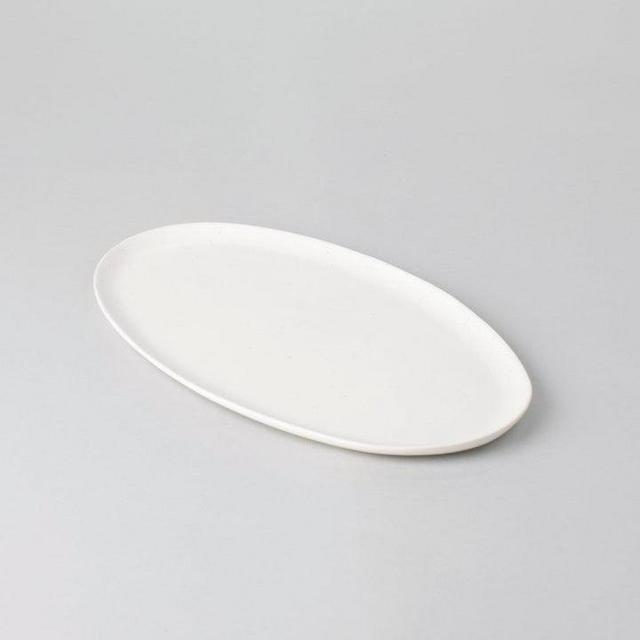 Speckled White Oval Serving Platter