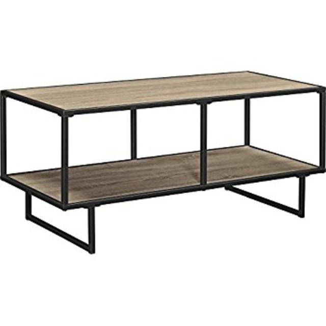 Altra Emmett 42" TV Stand/Coffee Table with Metal Frame, Sonoma Oak/Gunmetal Gray