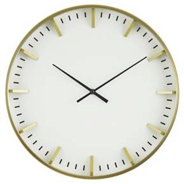 Product description page - 16" Wall Clock with Raised Marker Brass - Threshold™