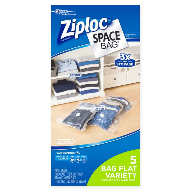 Ziploc® Space Bag® 5-Piece Flat Combo Set