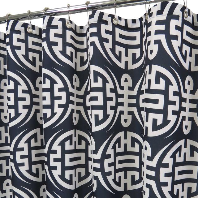 Eko Shower Curtain in Navy/White