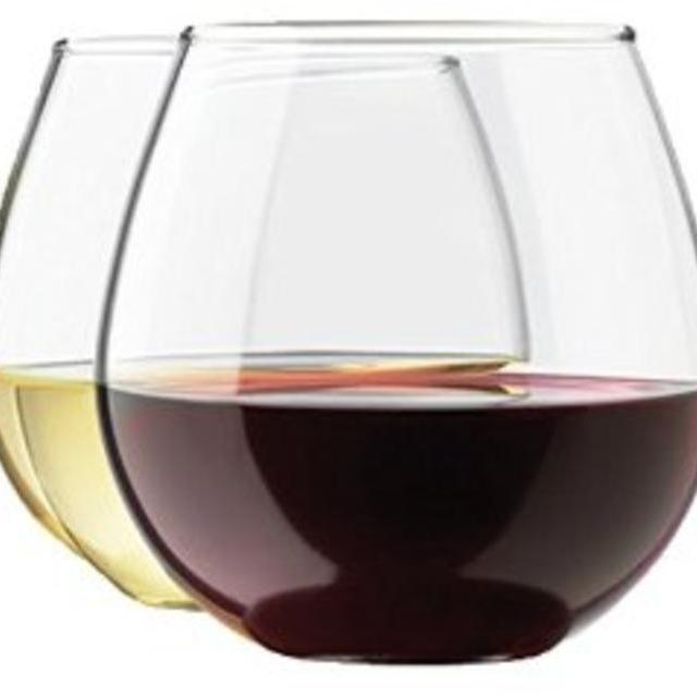 Royal Stemless Wine Glass Set, 4-Pack, 15 Ounce Wine Tumbler Set, High-Quality Glass