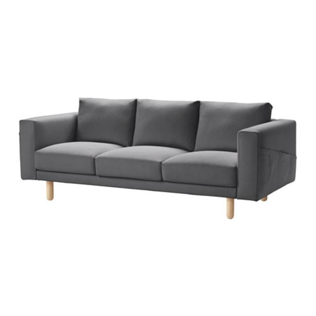 NORSBORG				Sofa, Finnsta dark gray, birch