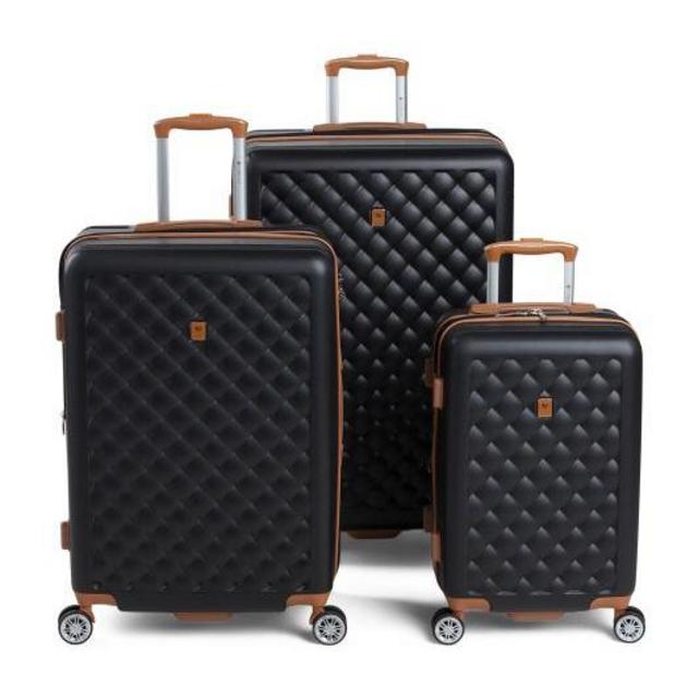 3pc Quilted Hardside Spinner Set