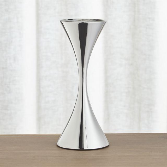Arden Tall Stainless Steel Pillar Candle Holder