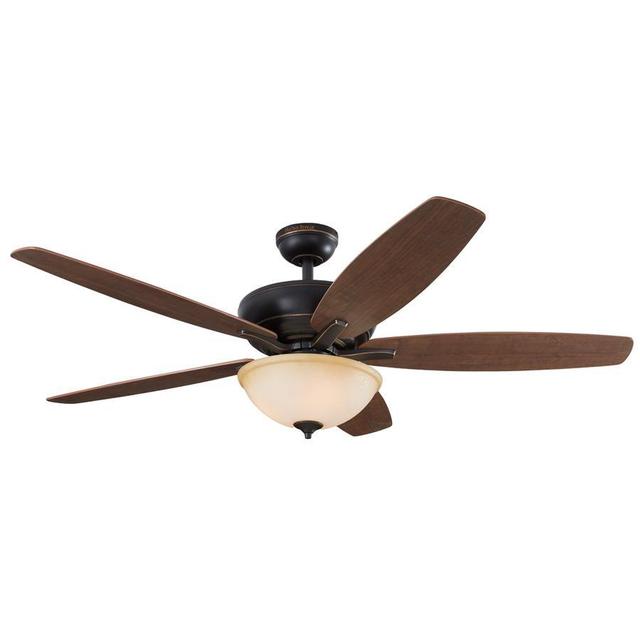 Harbor Breeze Aberly Cove 60-in Bronze Downrod or Close Mount Indoor Ceiling Fan with Light Kit and Remote