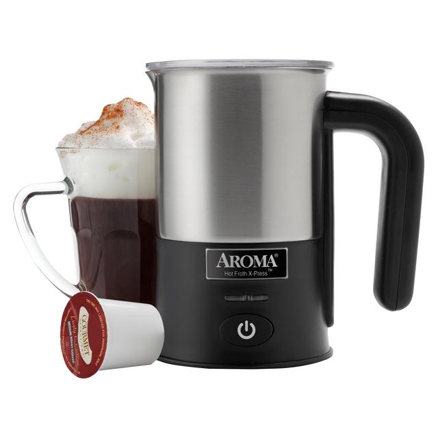 AROMA Stainless Steel Milk Frother  - 1 cup product details page
