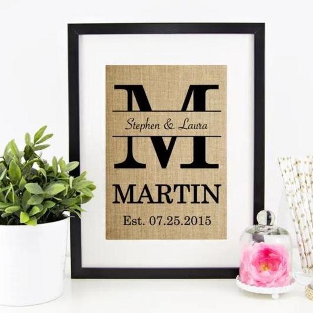 Wedding Monogram Wall Art