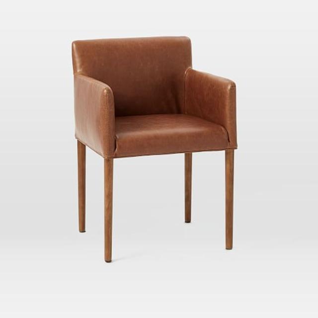 2 Ellis Leather Dining Armchairs