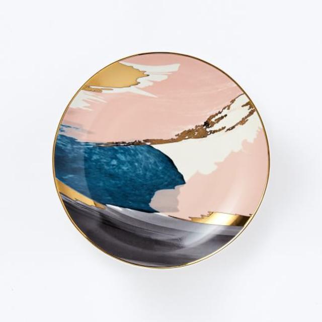 Abstract Brushstroke Salad Plate