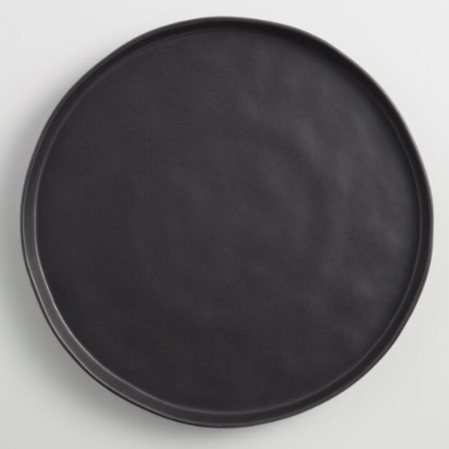 Organic Black Chargers, set of 4