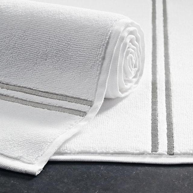 Hotel Satin Stitch Turkish Cotton Bath Mat
