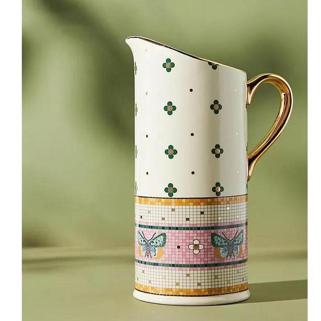 Bistro Garden Tile Pitcher