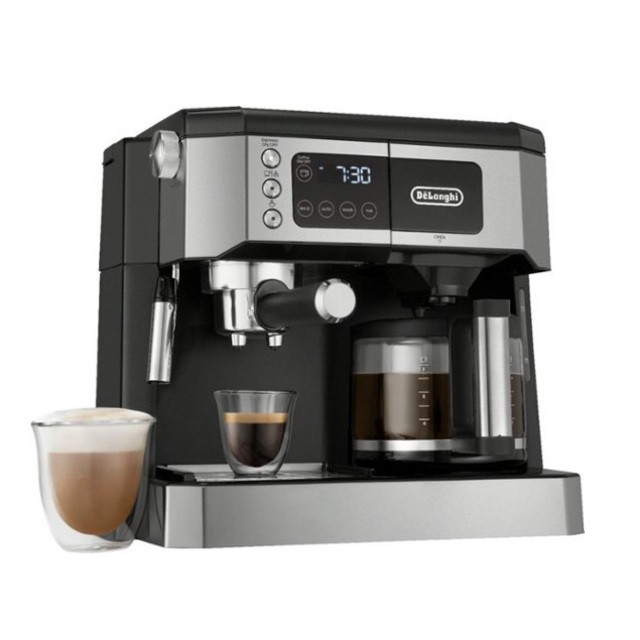 De'Longhi - Digital All-in-One Combination Coffee and Espresso Machine - Black and Stainless Steel