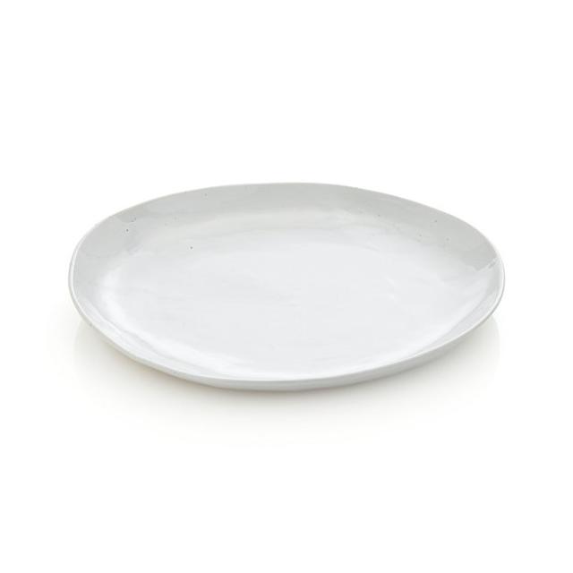 Welcome White Low Serving Bowl