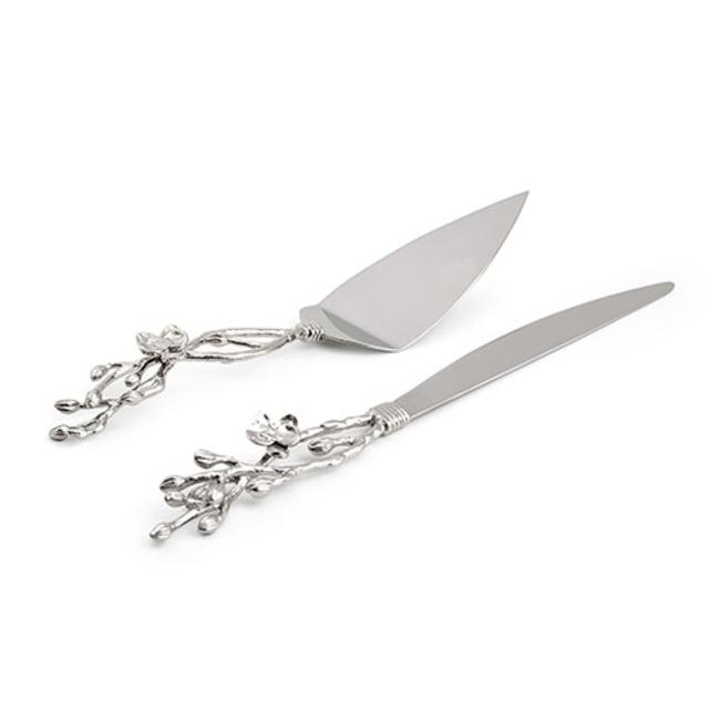 Michael Aram White Orchid Wedding Cake Knife & Server Set