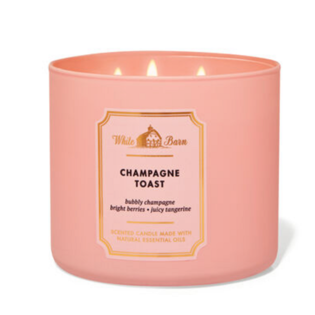 White BarnChampagne Toast 3-Wick Candle