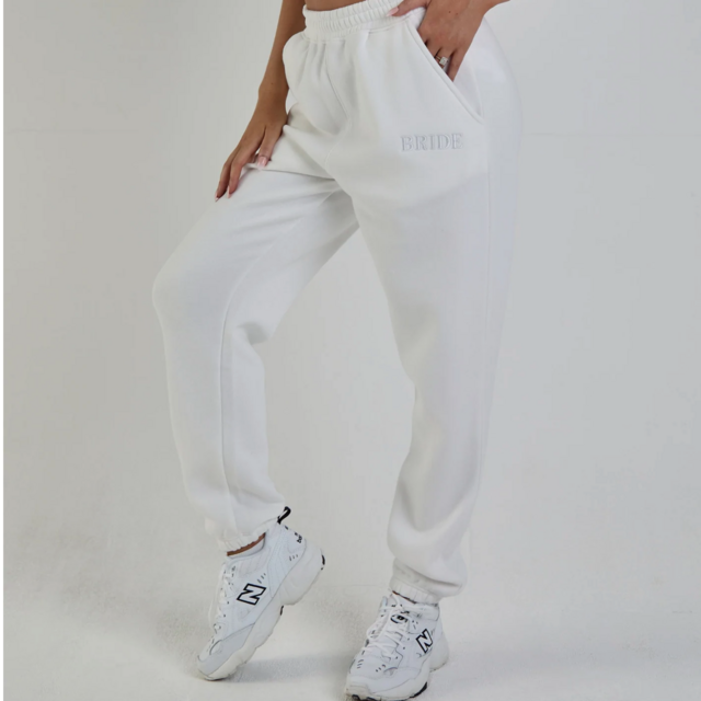 Bride Statement Sweatpants - White