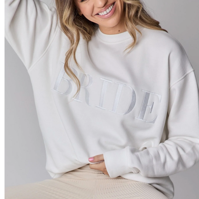 Bride Statement Sweatshirt - White