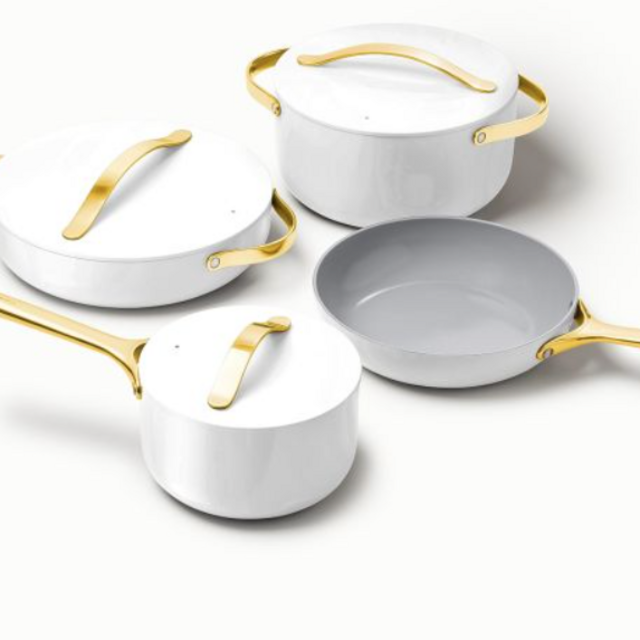 Pots and Pans Set, Non-Stick Kitchen Ceramic Cookware Set, Non-Toxic Coated, Nonstick