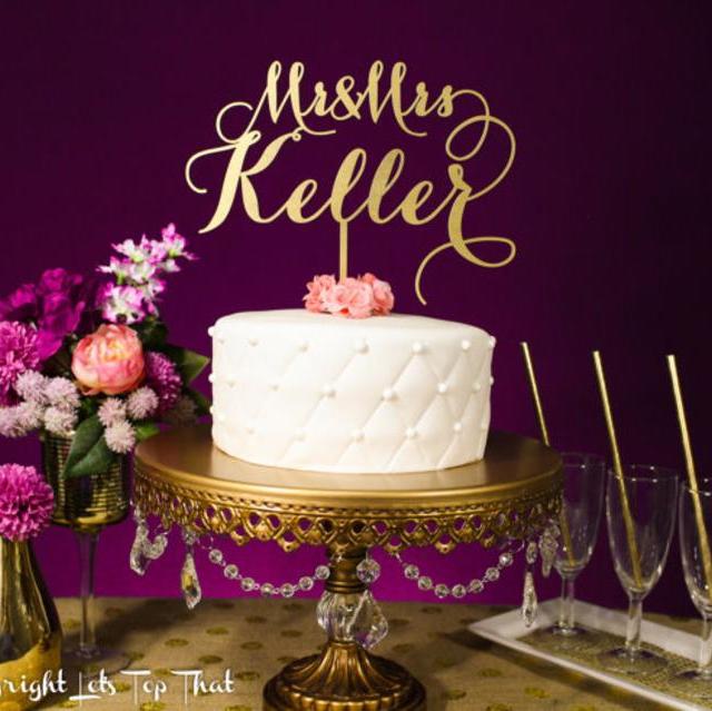 Mr. and Mrs. Ojeda Cake Topper