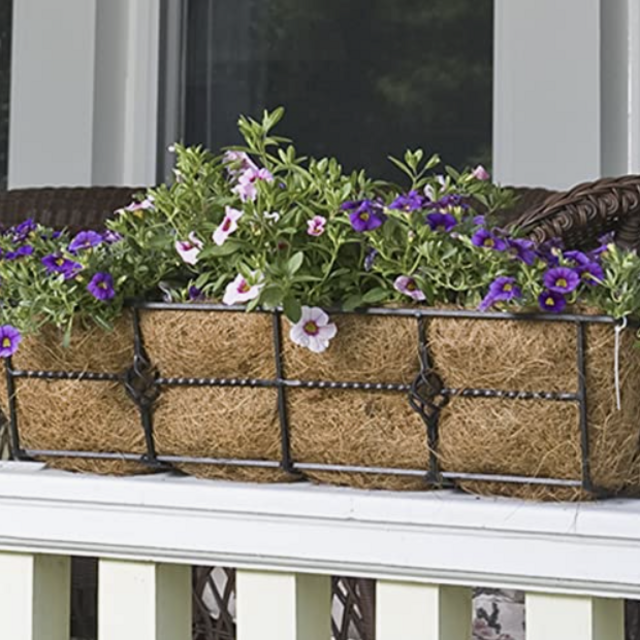 CobraCo Black 24-Inch Antoinette Adjustable Deck Rail Planter DPBANT24-B