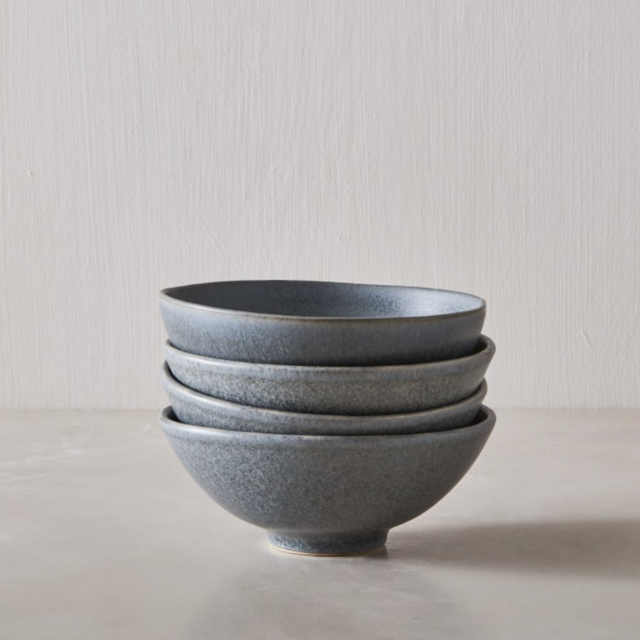 Kanto Matte Glaze Small Bowls in Arctic Blue (set of 4)