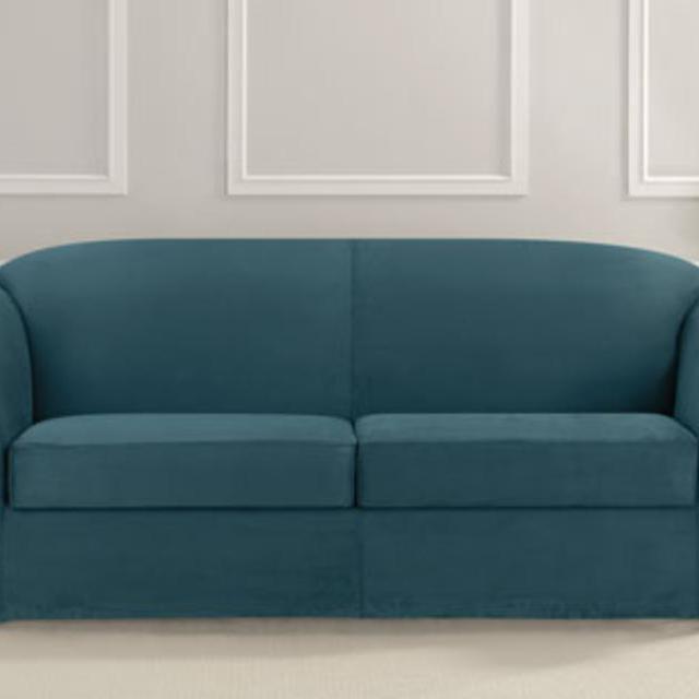 Ultimate Heavyweight Stretch Suede Individual 2 Piece Sofa Slipcover
